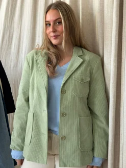 Djerf Avenue Corduroy Jacket Pistachio Best