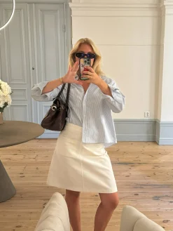 Djerf Avenue Corduroy Skirt White
