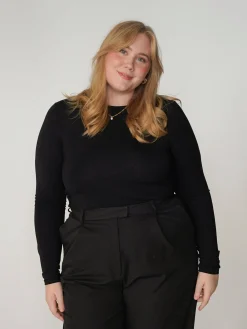 Djerf Avenue Daily Long Sleeve Top Black Outlet