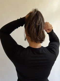 Djerf Avenue Daily Long Sleeve Top Black Outlet