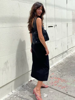 Djerf Avenue Daily Midi Dress Black New