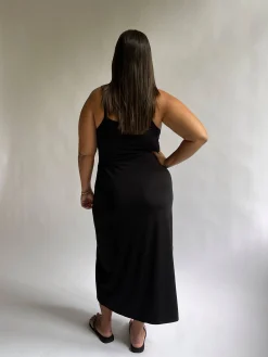 Djerf Avenue Daily Midi Dress Black New