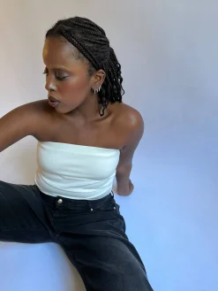 Djerf Avenue Daily Tube Top White Outlet