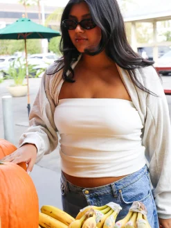 Djerf Avenue Daily Tube Top White Outlet