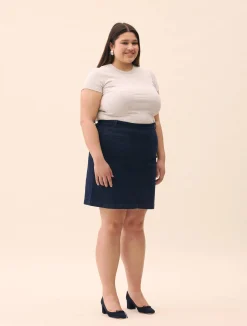 Djerf Avenue Denim A-line Skirt Midnight Blue Outlet