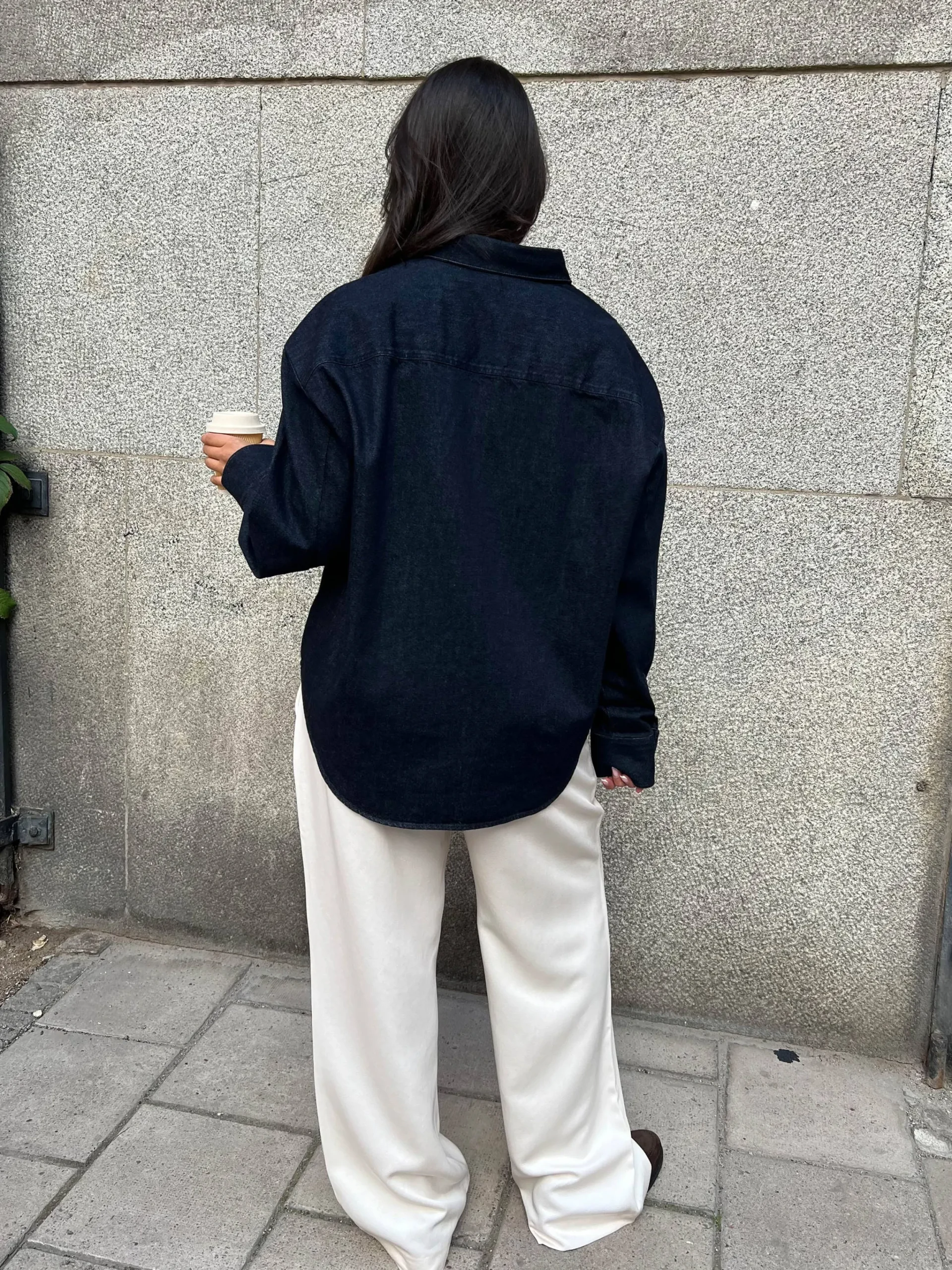 Djerf Avenue Denim Shirt Dark blue New