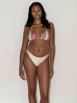 Djerf Avenue Dove Satin Bikini Bottom Sand Castle Outlet