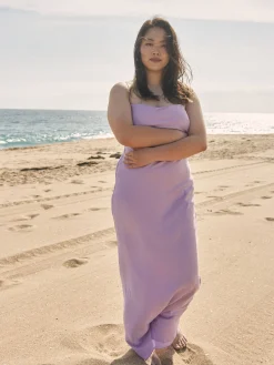 Djerf Avenue Dream Dress Maxi Iris New