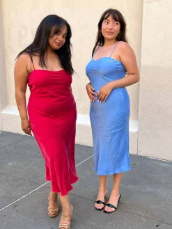 Djerf Avenue Dream Dress Midi Sky Best