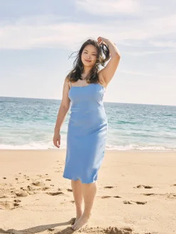 Djerf Avenue Dream Dress Midi Sky Best