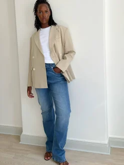 Djerf Avenue Essential Blazer Greige Sale