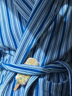 Djerf Avenue Essential Robe Blue Stripe New