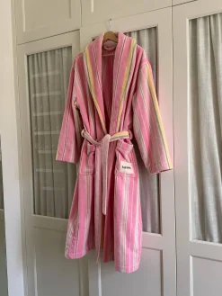 Djerf Avenue Essential Robe Gelato Stripe Discount