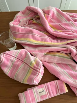 Djerf Avenue Essential Robe Gelato Stripe Discount