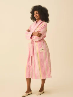 Djerf Avenue Essential Robe Gelato Stripe Discount