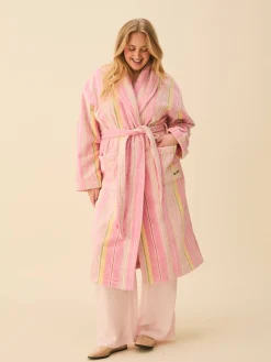 Djerf Avenue Essential Robe Gelato Stripe Discount