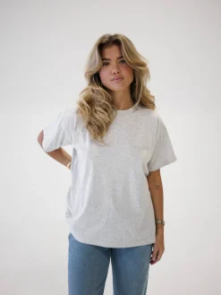 Djerf Avenue Essential T-shirt Grey Melange Hot