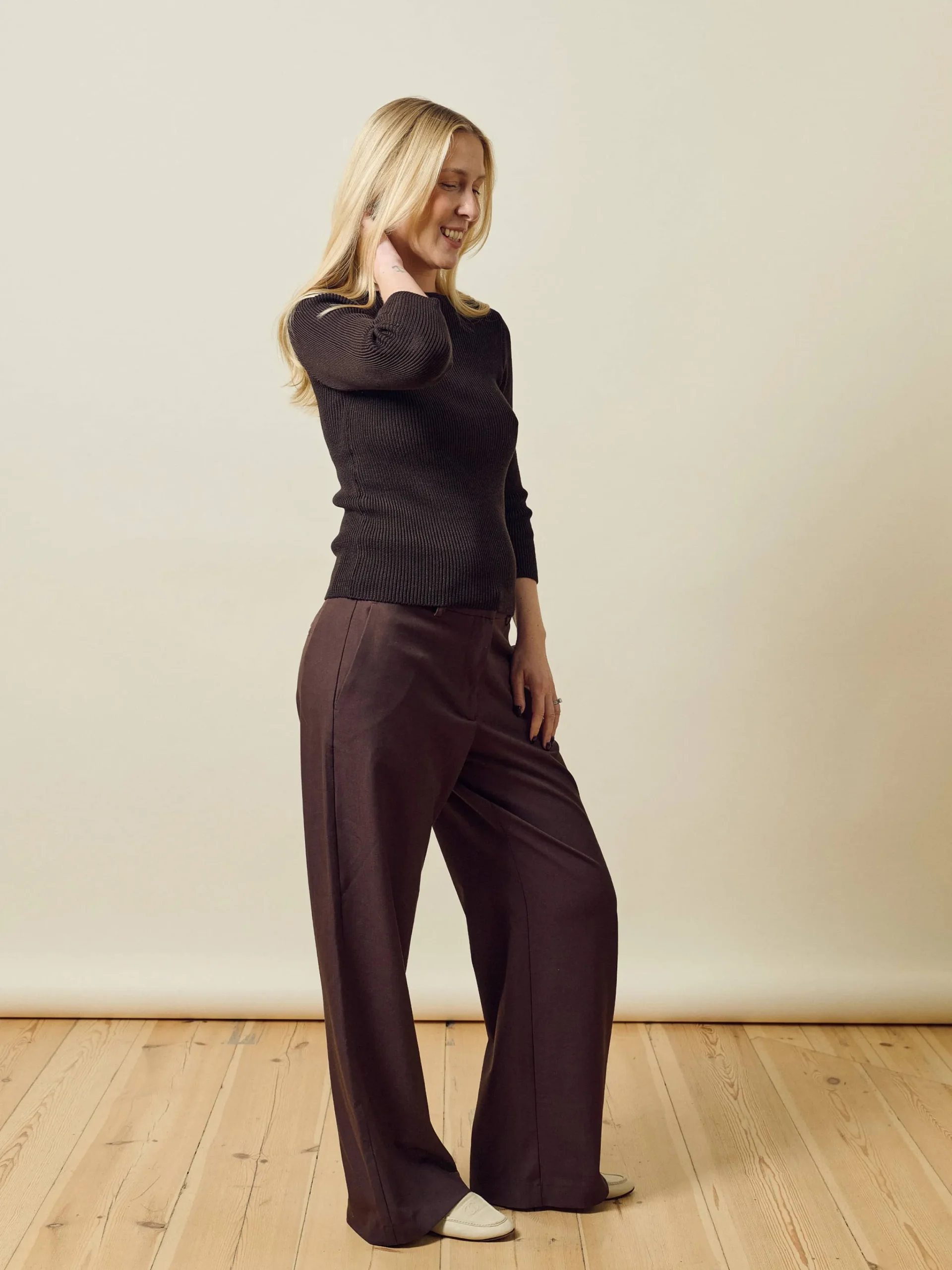 Djerf Avenue Everyday Pants Brown Sale
