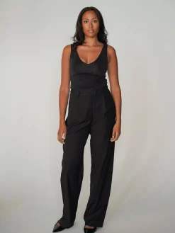 Djerf Avenue Favorite Pants Black - Tall Hot