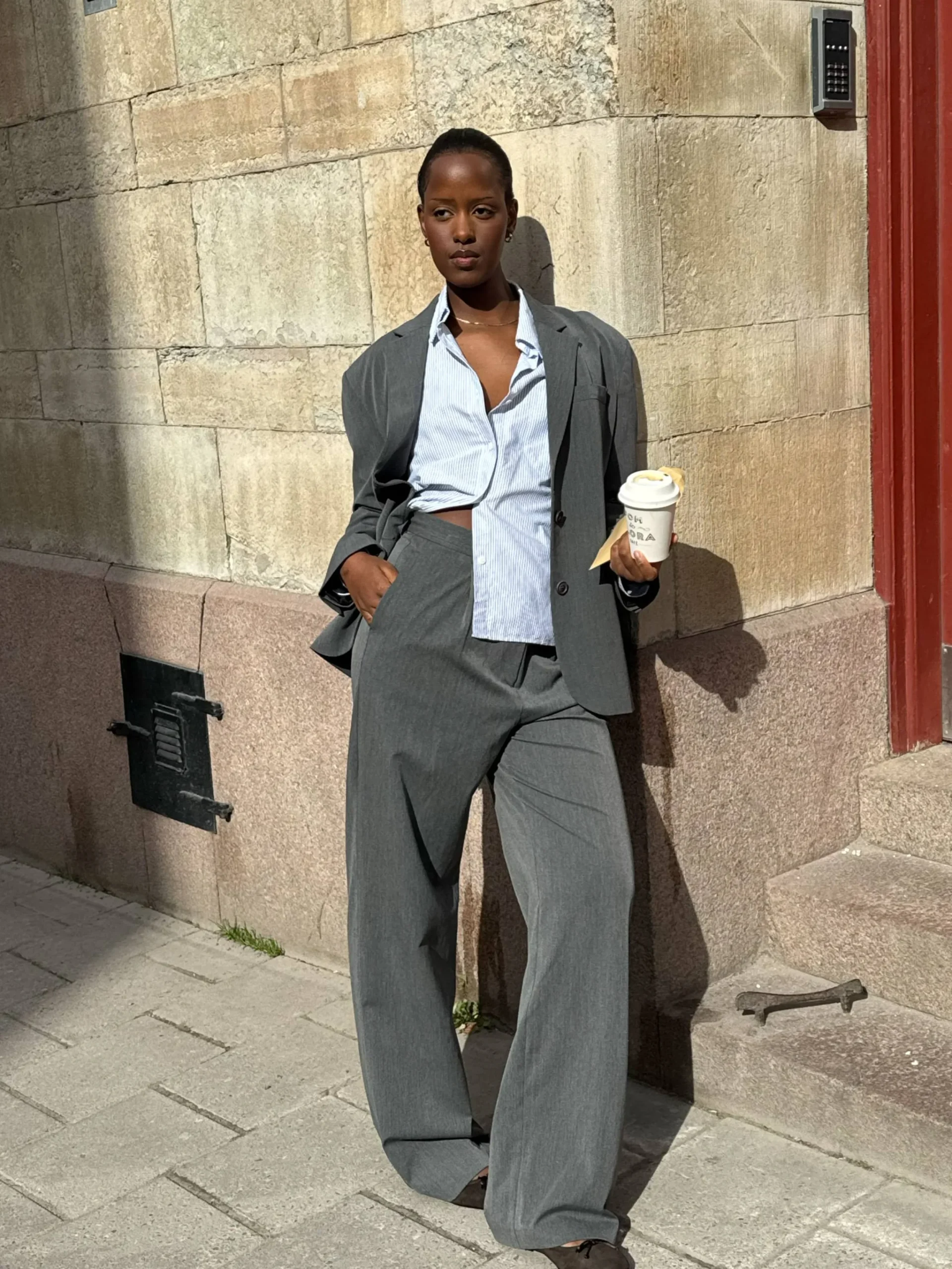 Djerf Avenue Favorite Pants Grey - Tall Best