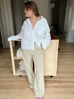 Djerf Avenue First Choice Pants Greige Sale