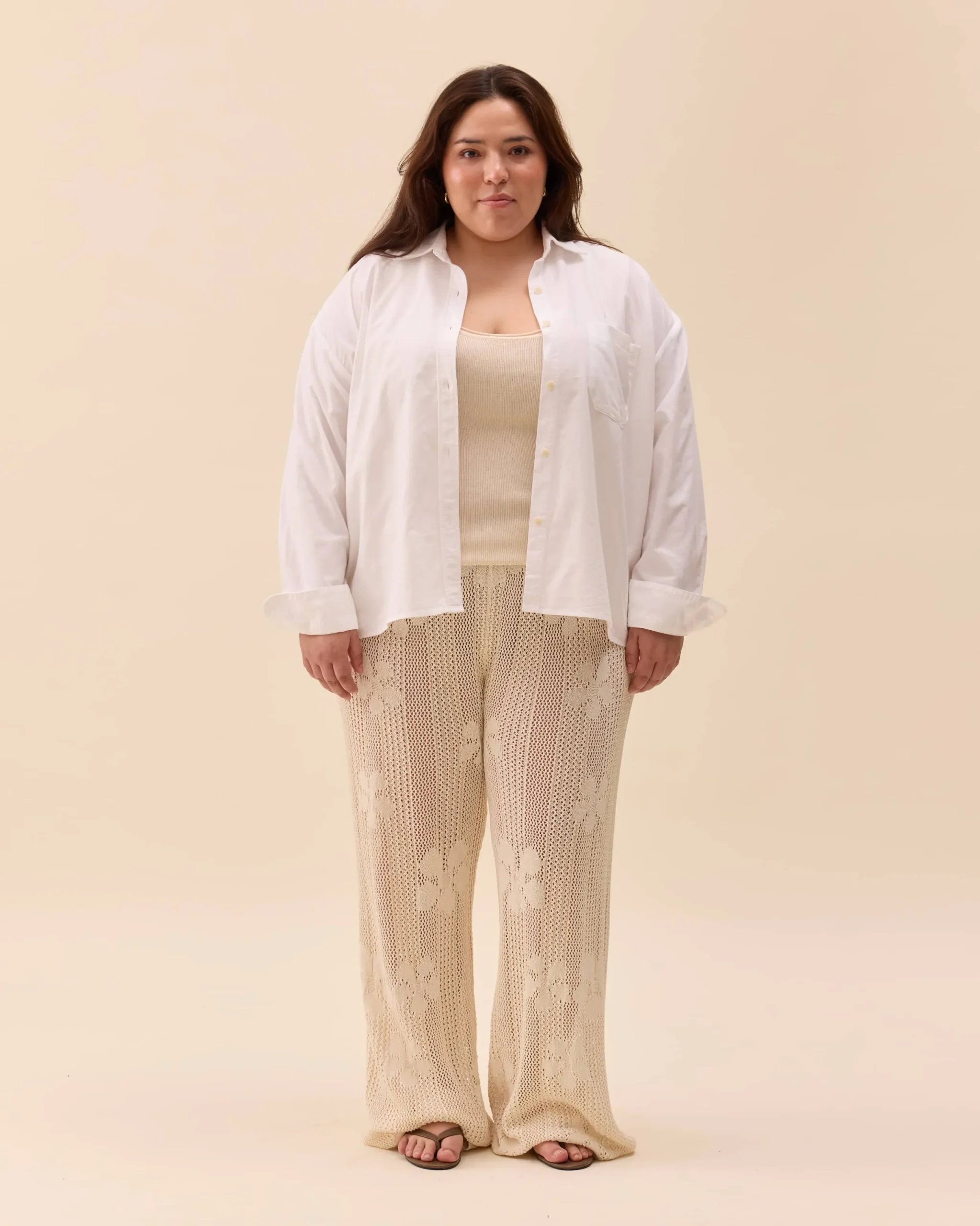 Djerf Avenue Flower Pants Ivory Online