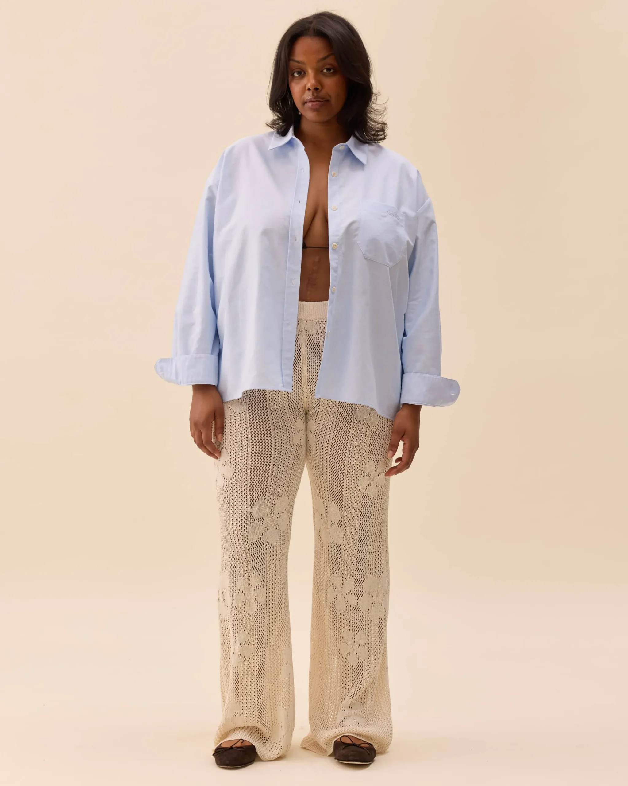 Djerf Avenue Flower Pants Ivory Online