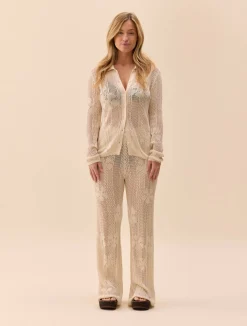 Djerf Avenue Flower Shirt Ivory Online