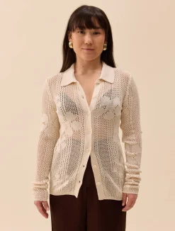 Djerf Avenue Flower Shirt Ivory Online