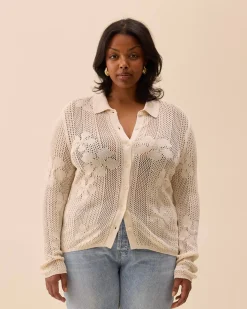 Djerf Avenue Flower Shirt Ivory Online