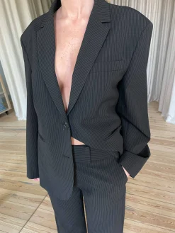 Djerf Avenue Forever Blazer Pinstripe Clearance