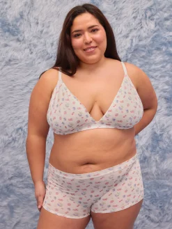 Djerf Avenue Go Close Triangle Bralette Summer Berries Hot