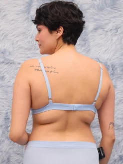 Djerf Avenue Go Close Triangle Bralette Blue Best