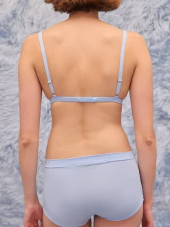 Djerf Avenue Go Close Triangle Bralette Blue Best