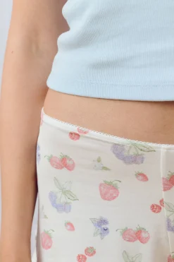 Djerf Avenue Go Slow Frill Shorts Summer Berries Hot