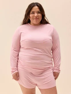 Djerf Avenue Go Slow Long Sleeve Top Pink Online