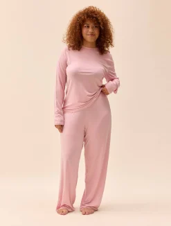 Djerf Avenue Go Slow Long Sleeve Top Pink Online