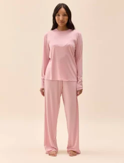 Djerf Avenue Go Slow Long Sleeve Top Pink Online