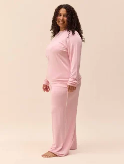 Djerf Avenue Go Slow Long Sleeve Top Pink Online