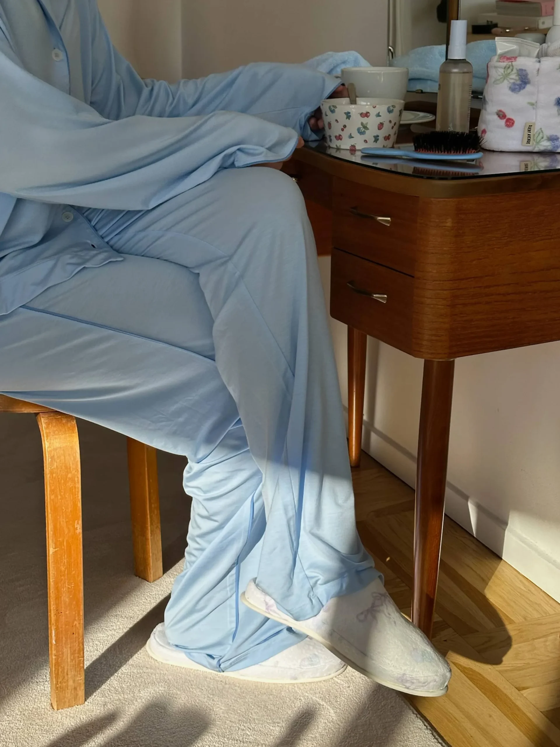 Djerf Avenue Go Slow Pants Blue Discount