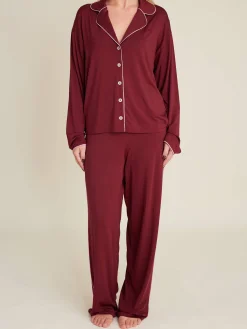 Djerf Avenue Go Slow Pants Burgundy