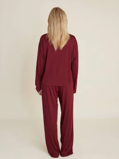 Djerf Avenue Go Slow Pants Burgundy