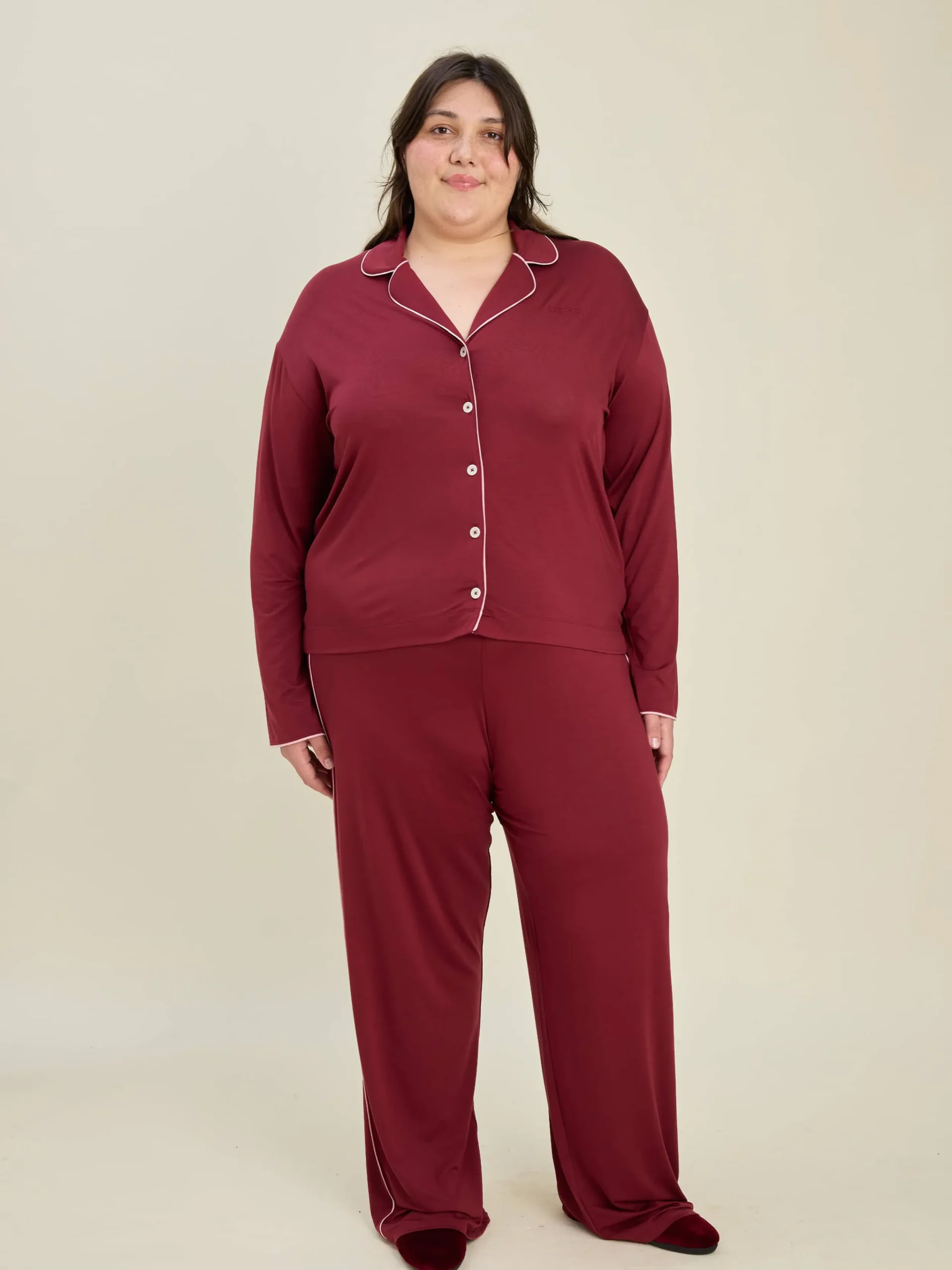 Djerf Avenue Go Slow Pants Burgundy