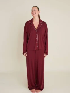 Djerf Avenue Go Slow Pants Burgundy