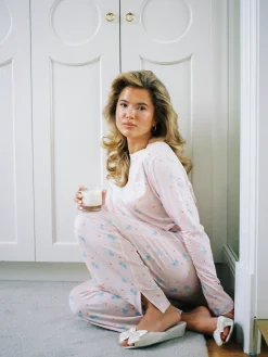 Djerf Avenue Go Slow PJ Ankle Pants Summer Island Sale