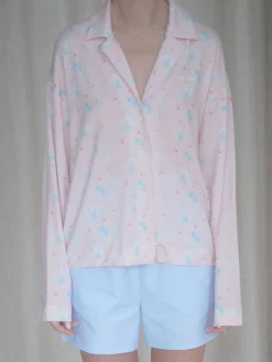 Djerf Avenue Go Slow PJ Shirt Summer Island Clearance