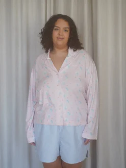 Djerf Avenue Go Slow PJ Shirt Summer Island Clearance