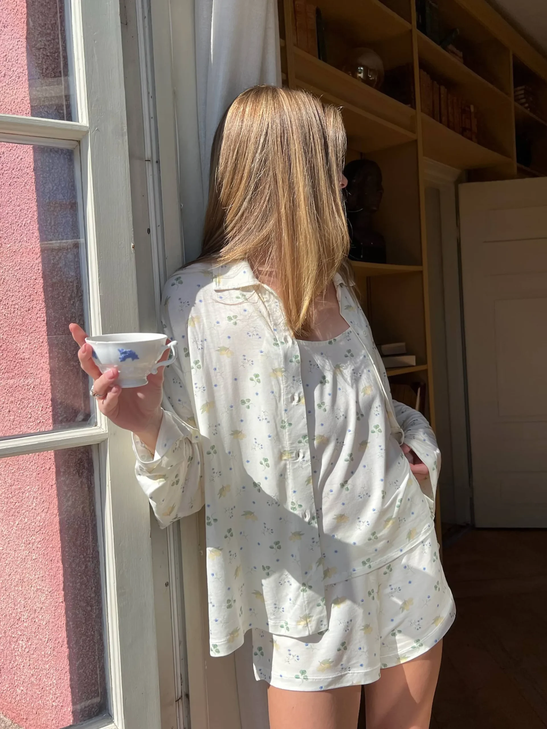 Djerf Avenue Go Slow Shirt Marula Bloom New