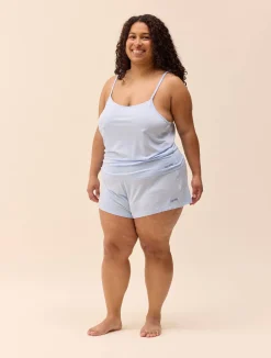 Djerf Avenue Go Slow Short Shorts Blue New