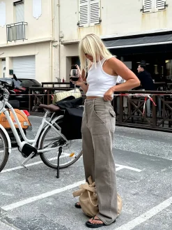 Djerf Avenue Go To Pants Brown Discount